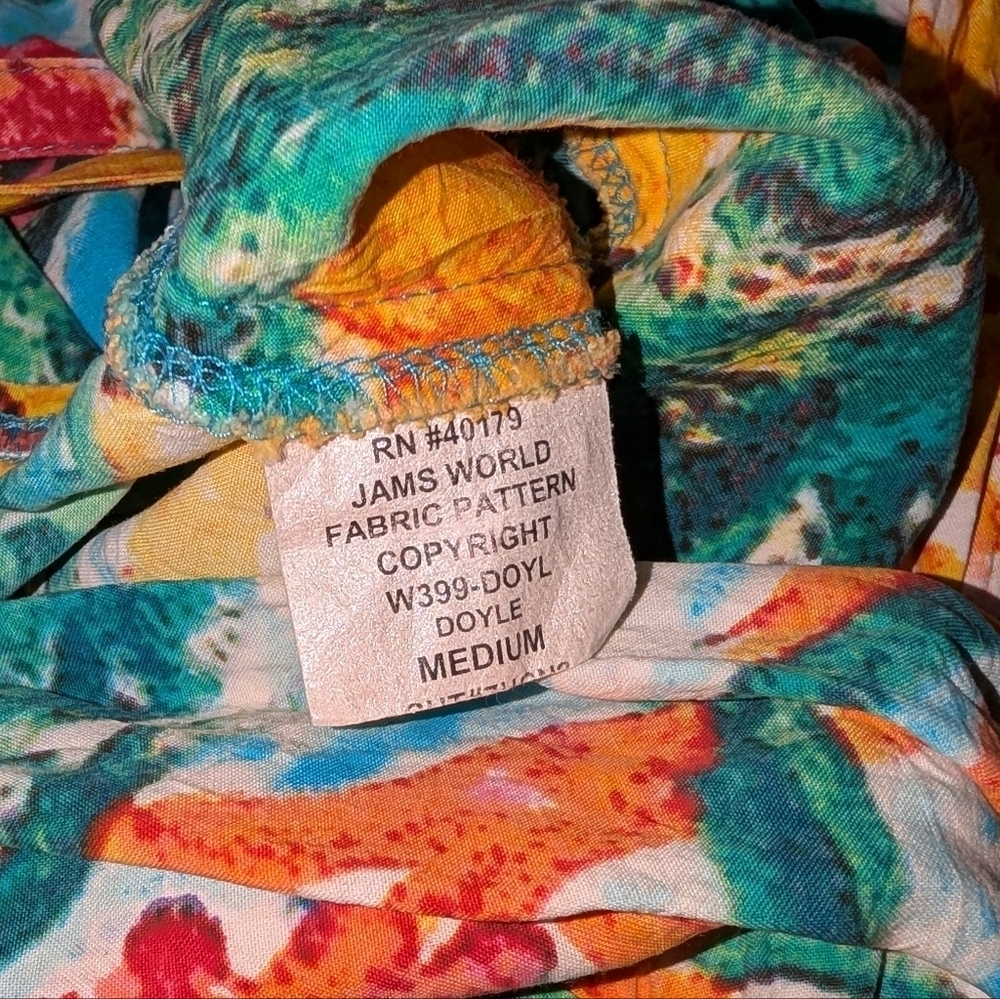 Jams World Vintage Sun Dress With Pockets Doyle Sunflower Print Women's Medium - Picture 6 of 7